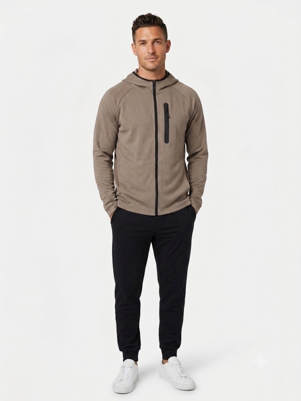 Member’s Mark Luxe Full Zip Hoodie Men’s Small Bungee Cord Soft NWT
